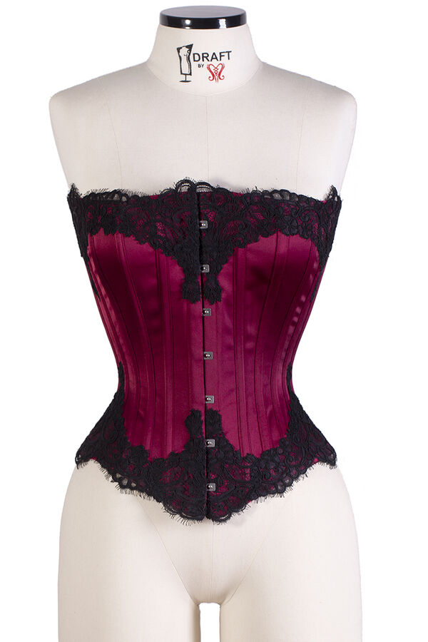 Corset Vitoriano Hourglass com Renda